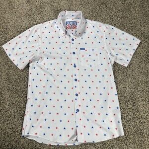 Dixxon Flannel Company Shirt Men's Medium The 1776 Patriotic American Stars